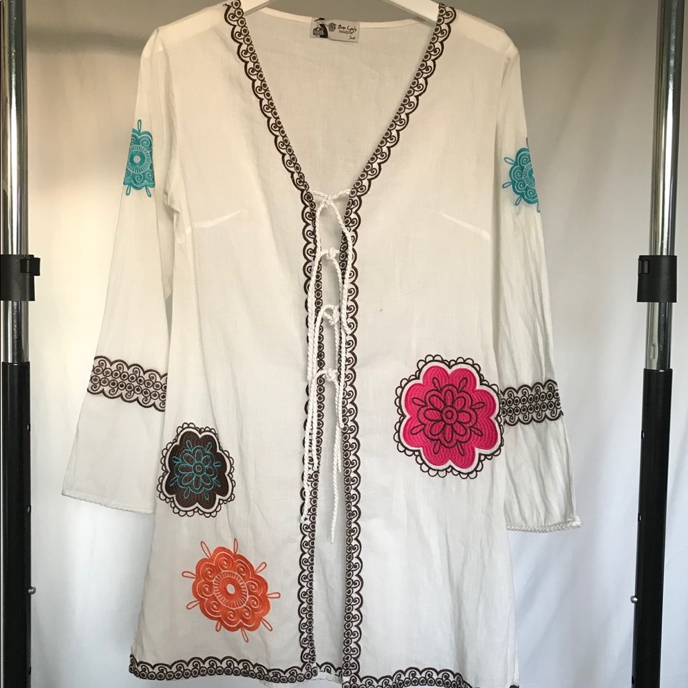 White Linen Beach Cover Up